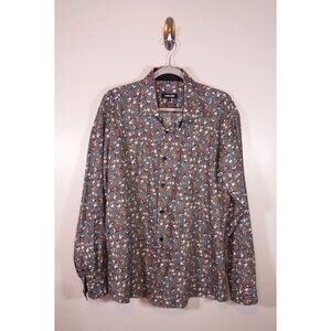Jared Lang Skull Day of the Dead Button Up‎ Men's Shirt Size XL